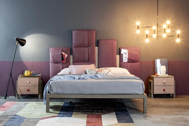 Letto Indio con testiera imbottita di Callesella
